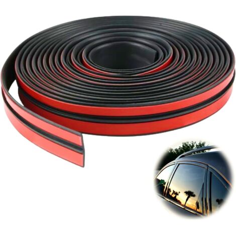 Dtekgaz - Universelle, Selbstklebende Windschutzscheibendichtung, 4 Meter Lang, Schiebedachdichtung, Autotürdichtung, Selbstklebende Gummidichtung, Auto-windschutzscheibenkleber (19 Mm 4 M)