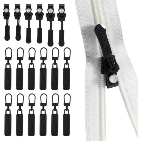 Dtekgaz - Reißverschluss-reparaturset – 24-teilig – 3 Größen – Zur Reparatur Von Universal-reißverschlüssen – Für Kleidung, Bettwäsche, Taschen, Jacken
