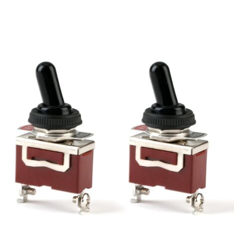 Dtekgaz - Wasserdichter 2-teiliger Marine-kippschalter, 12 V, Vorverdrahtet, Miniaturschalter, 12 V Dc 30 A, 2-polig, Ein/aus, Spst Mit Wasserdichter Kappe Für Auto, Lkw, Boot