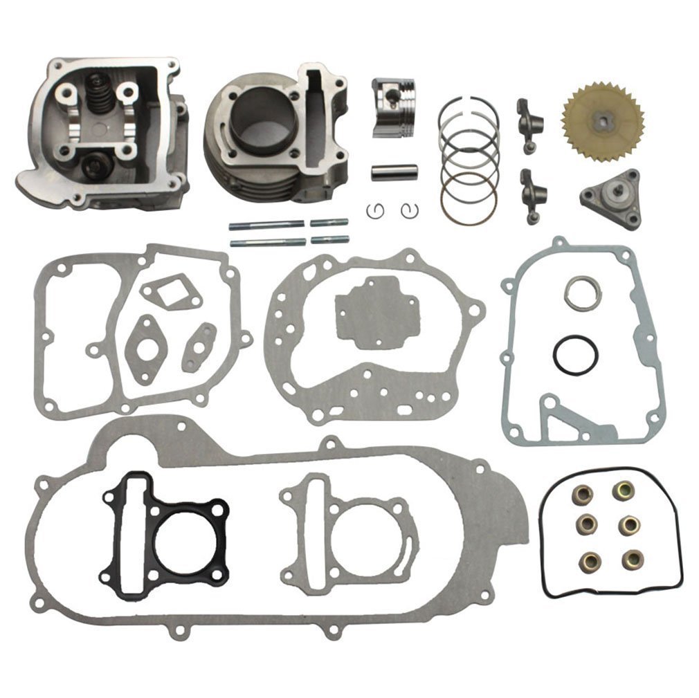 Dtekgaz - Modifizierte Zylinderblockbaugruppe 50 Mm Bohrung 100 Cm³ Kompatibel Mit Dem Gy6 Motor-upgrade-kit, Einschließlich Zylinderblock/kolben/ringen Für Leistungssteigerungszubehör Für Roller Und