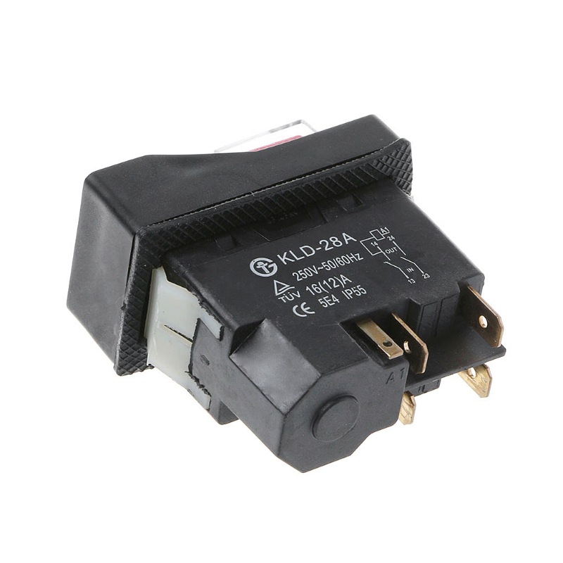 Dtekgaz - Kld-28a 5-poliger Drucktaster 16 A 220 V 2000 W Hochleistungs-impulsschalter, Zweikanal-industriegerätesteuerung Mit Statusanzeige