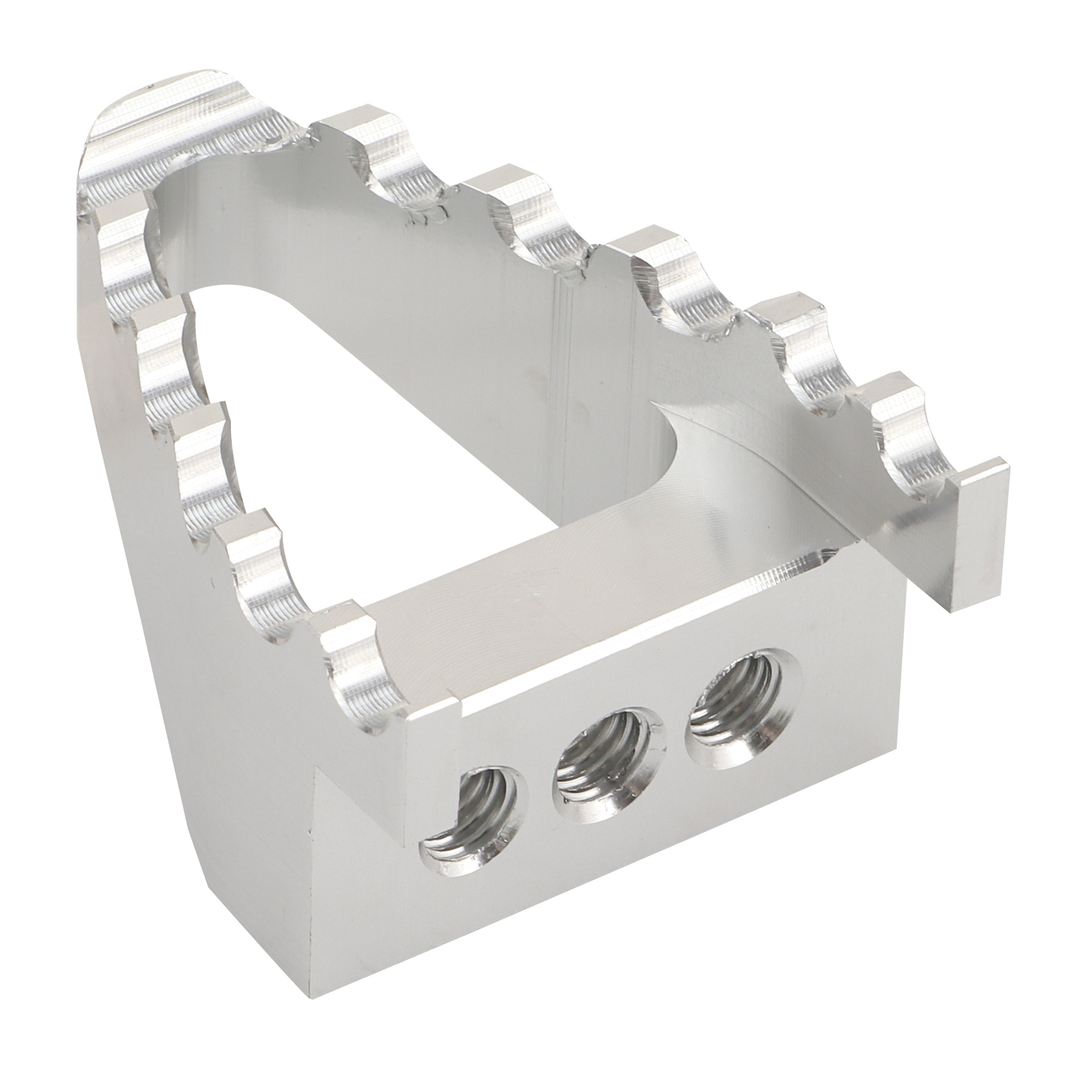 Dtekgaz - Verbessertes, Cnc-genietetes, Verbreitertes Bremspedal, Kompatibel Mit Zuma/yaxiang/beihai Guizun/bosuer Offroad-motorrädern, Silberweißes, Rutschfestes Design.