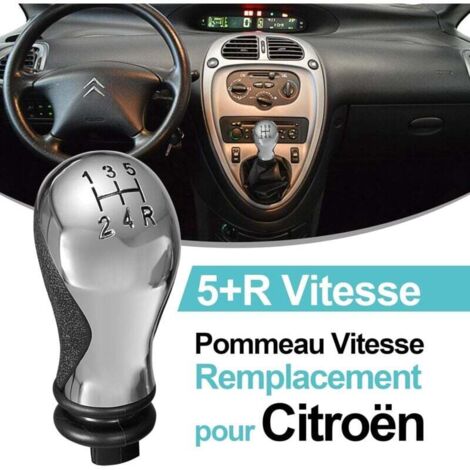 Dtekgaz - Schaltknauf Für 5-gang-schaltgetriebe Für Citroën C5 (01-08) Und Xsara Picasso (1999-2008) – Schwarz Und Glänzendes Chrom