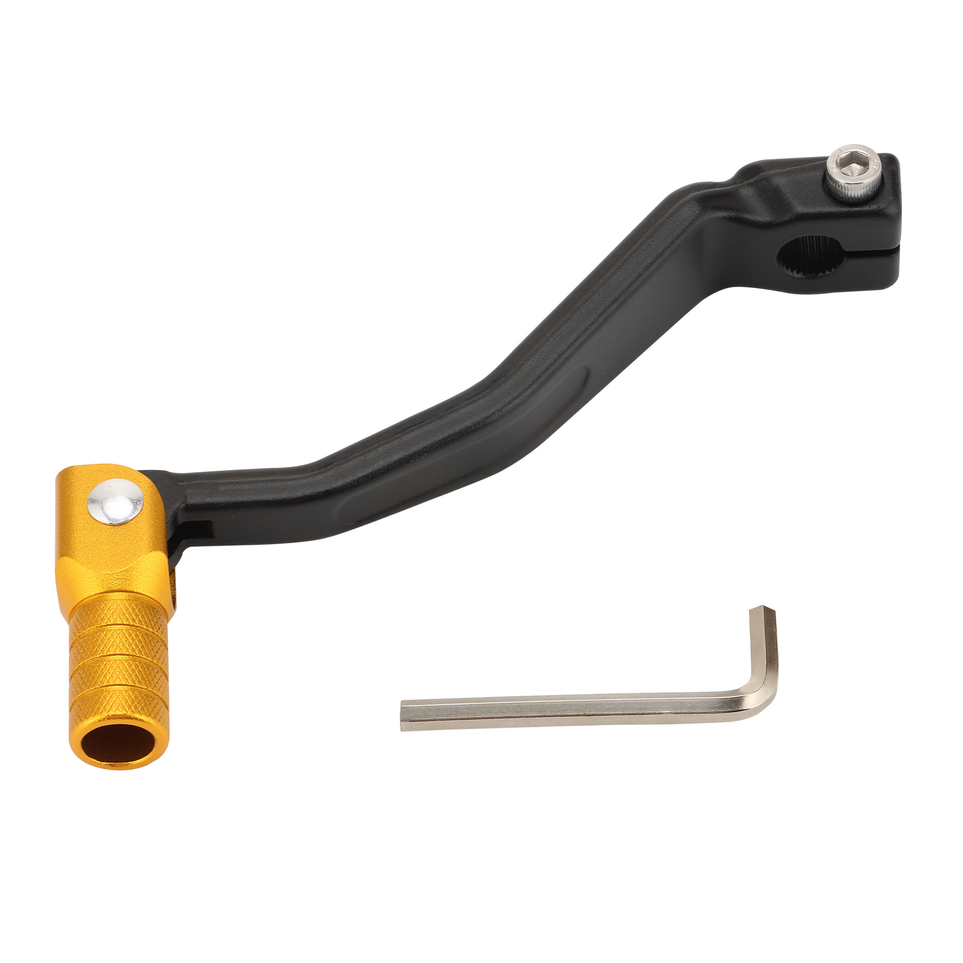 Dtekgaz - Cnc-gefräster Schalthebel Aus Aluminiumlegierung, Schwarz-goldene Farbe, Kompatibel Mit Kawasaki Klx-serie/honda Crf250l/crf300l Offroad-motorrädern.
