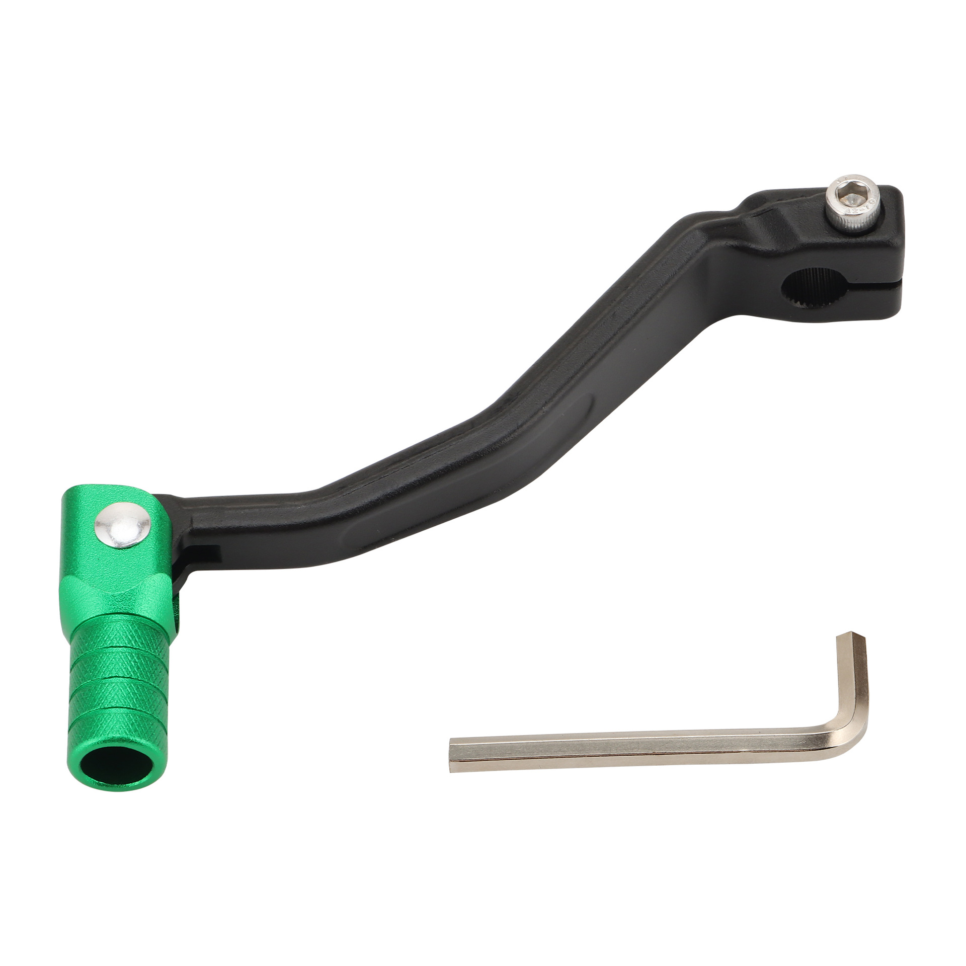 Dtekgaz - Cnc-gefräster Schalthebel Aus Aluminiumlegierung, Schwarz-grüne Farbe, Kompatibel Mit Anti-biege-modifikations-upgrade-teilen Für Kawasaki Klx-serie/honda Crf250l/crf300l Offroad-motorräder.