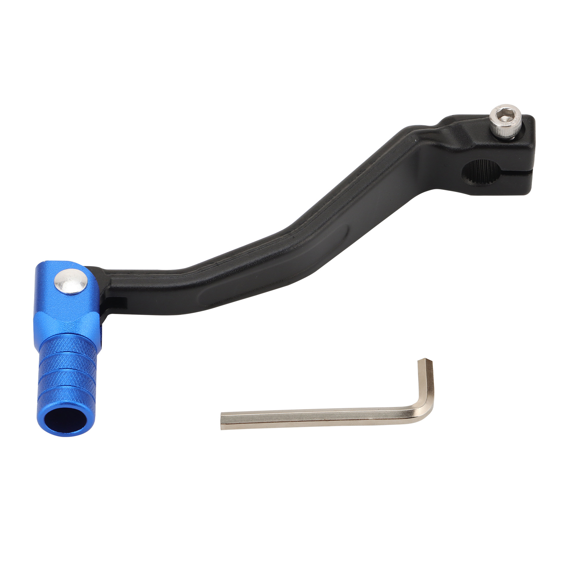 Dtekgaz - Cnc-gefräster Schalthebel Aus Aluminiumlegierung, Schwarz-blaue Farbe, Kompatibel Mit Anti-biege-modifikations-upgrade-teilen Für Kawasaki Klx-serie/honda Crf250l/crf300l Offroad-motorräder.