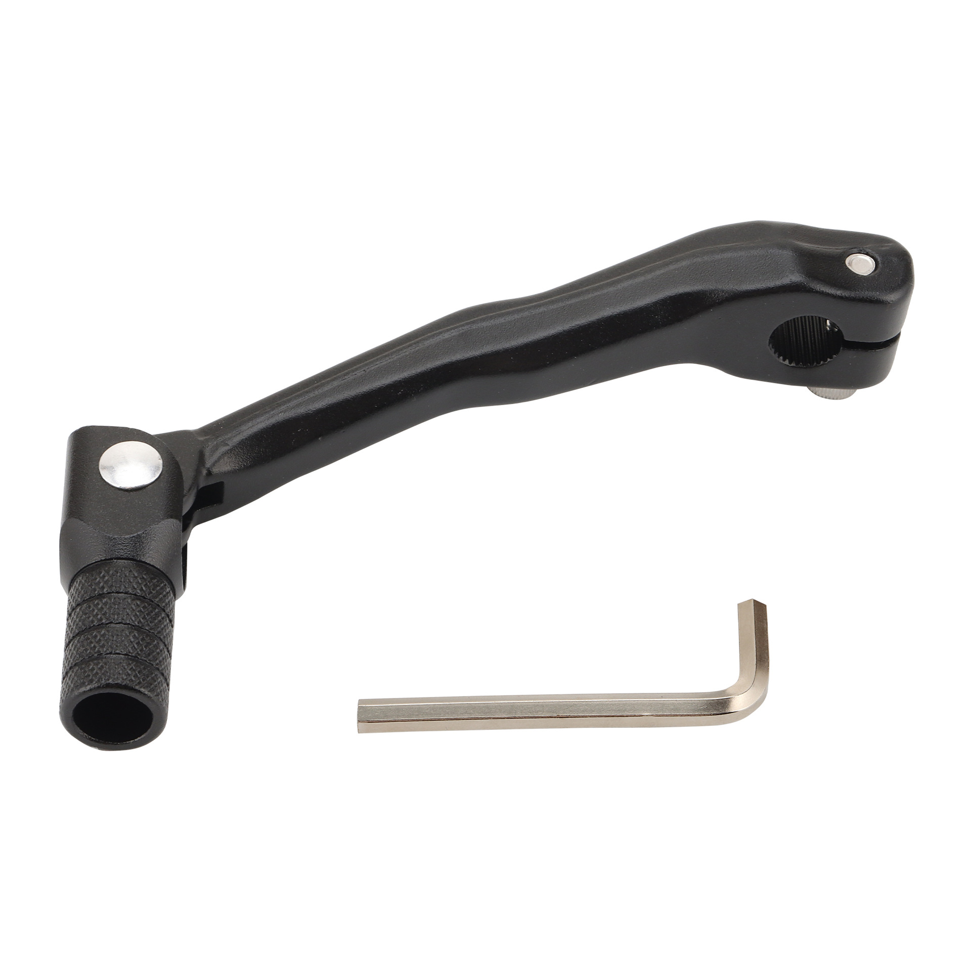 Dtekgaz - Geschmiedeter Schalthebel Aus Aluminiumlegierung, Schwarzer Lenker, Schwarzer Kopf, Verstärkter, Verwindungssteifer Universal-schalthebel Für Zweitakt-offroad-motorräder, Umbau- Und Ersatzte