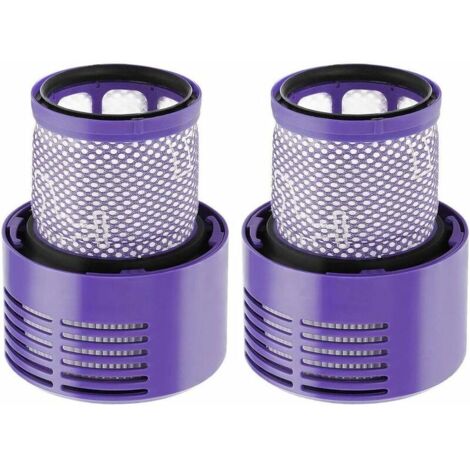 Dtekgaz - 2er-pack Waschbare Filter Für Dyson Staubsauger Der Serien V10 Und Sv12, Inklusive Reinigungsbürste Und -tuch, Dyson Ersatzfilter Für Die Serien V12 Und Sv12, Ersatzteilnummer Dy-969082-01