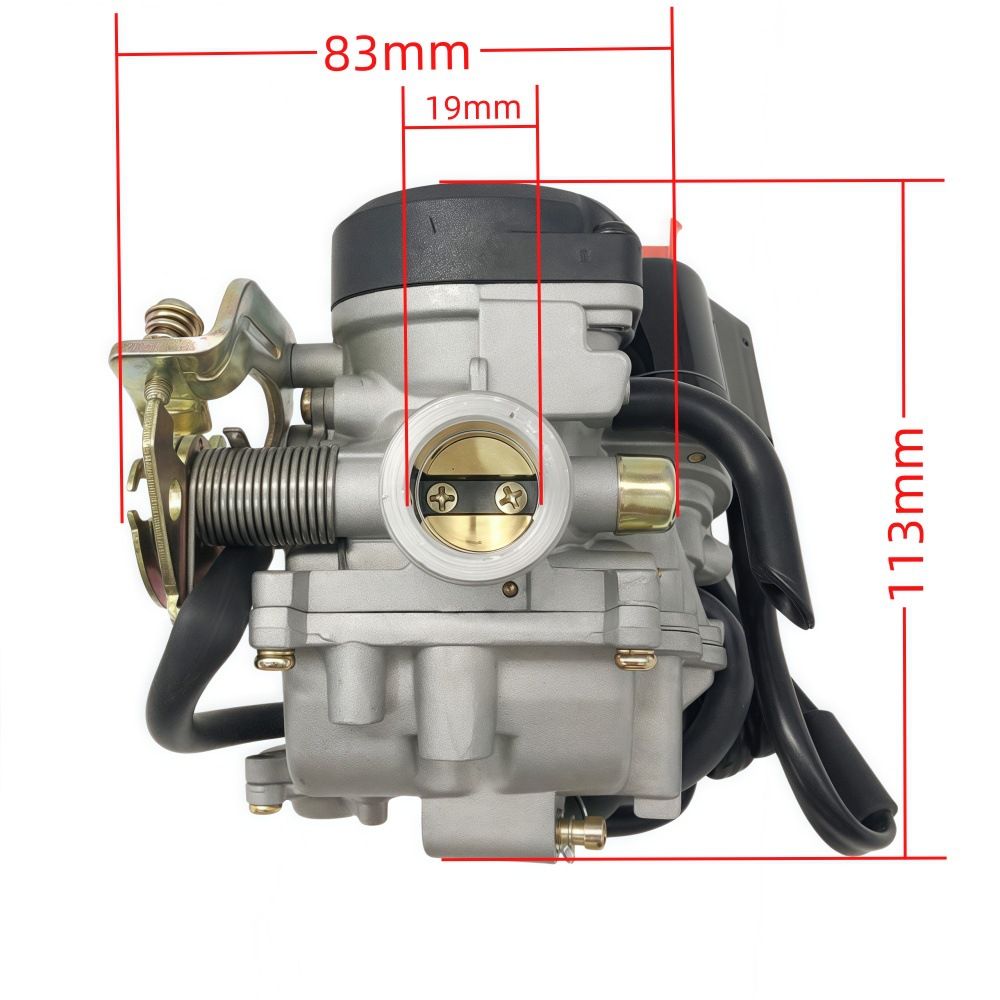 Dtekgaz - Schwarzer Vergaserdeckel Gy6-50, Passend Für Gy6 139qmb 50cc-100cc Roller 606-001 Kraftstoffzubehör, Hochpräziser Mischer, Drosselklappengehäusebaugruppe, Originalersatzteil.
