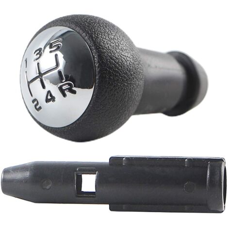 Dtekgaz - Schaltknauf Für 5-gang-schaltgetriebe Für Peugeot 106, 107, 207, 301, 307, 308, 407, 408, 508, 3008, 1007 / Citroën C2, C3, C4 Picasso – Schwarz Und Silber