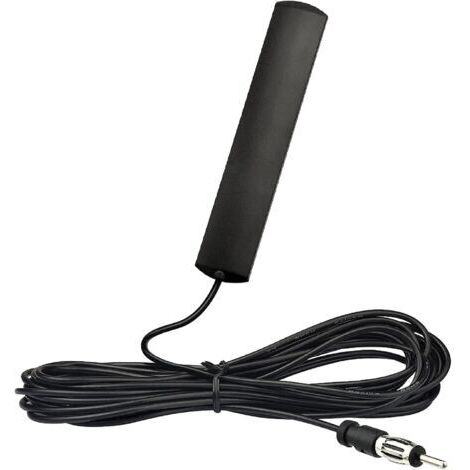 Dtekgaz - Autoradioantenne Mit Klebeadapter Für Die Windschutzscheibe (din-stecker) Und 3 M Kabel, Kompatibel Mit Pkw, Lkw, Suv, Jeep, Fm/am-radioverstärker Und Hd-playern