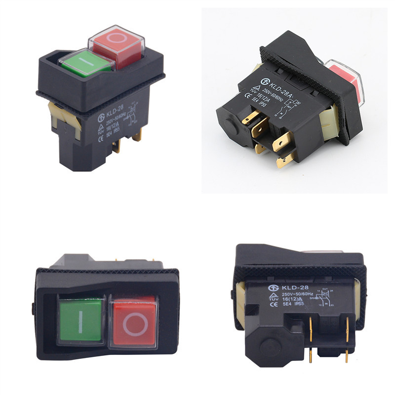 Dtekgaz - Wasserdichter Elektromagnetischer Schalter Kld-28/kld-28a (5 Pins) Kompatibel Mit Tiandiren Hualing Schneidemaschinen Und Fleischschneidern Magnetische Ein-/ausschalter Der Serie Kjd17