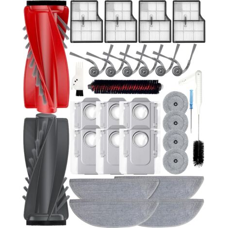 Dtekgaz - 30-teiliges Zubehörset Für Den Roborock Saros 10/g30 Saugroboter, Bestehend Aus 2 Walzenbürsten, 6 Seitenbürsten, 4 Filtern, 4 + 4 Wischpads, 6 Staubbeuteln Und 1 Selbstreinigungsbürste.