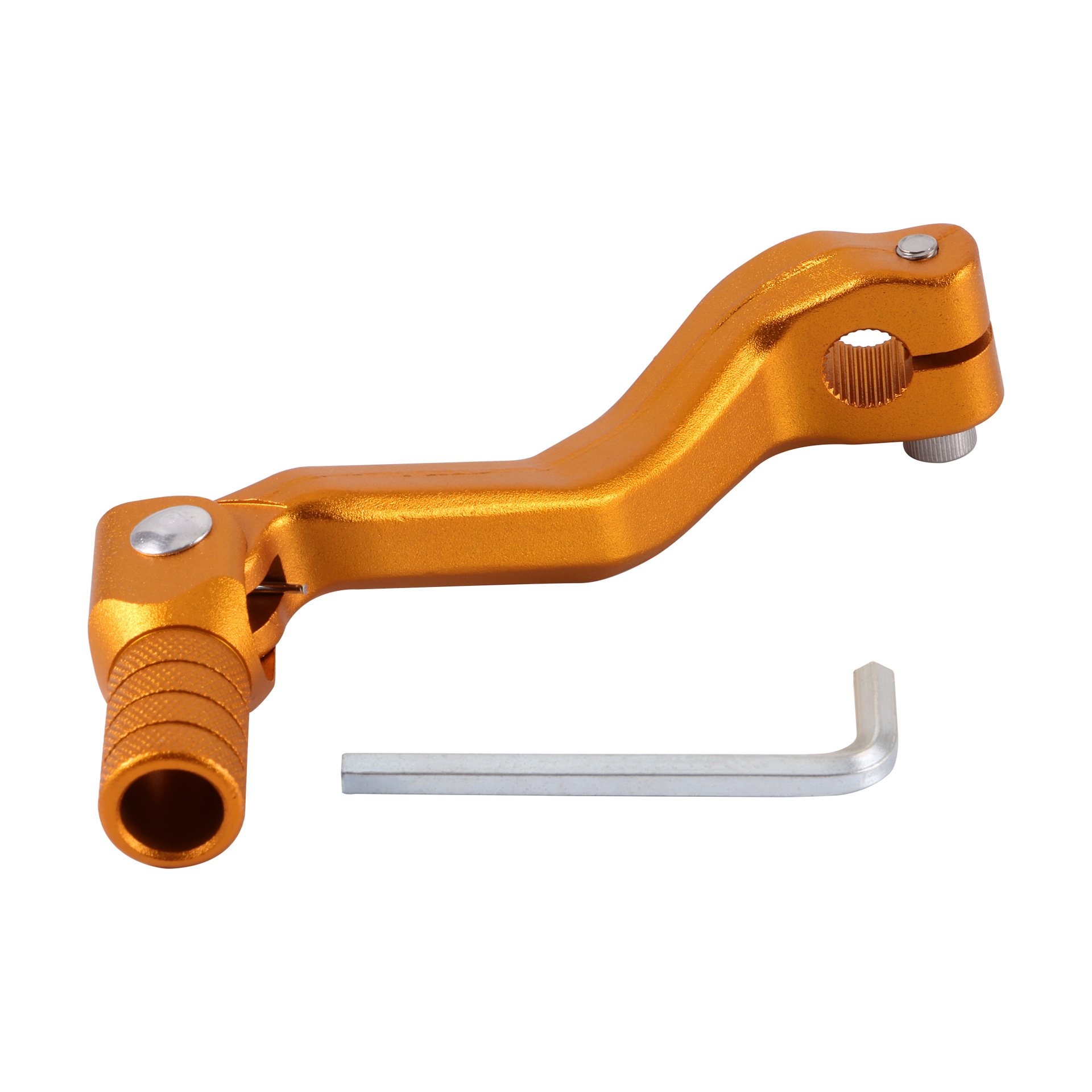Dtekgaz - Kompatibel Mit Huayang/bosuer/guizun 250cc Whiteboard Offroad-motorrädern, Goldfarbener Cnc-gefräster, Verstellbarer Schalthebel Aus Aluminiumlegierung, Leichtes Rennschalthebel-zubehör.