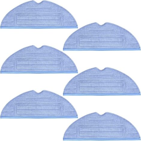 Dtekgaz - Set Mit 6 Mikrofaser-wischmopppads, Kompatibel Mit Roborock S7/t7s/plus, Blau