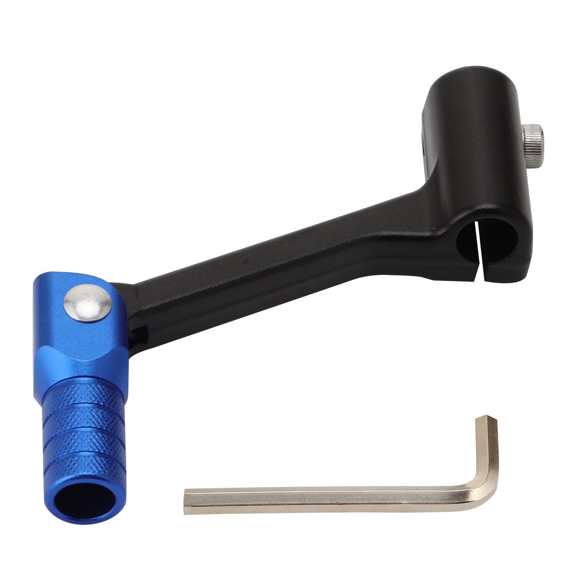 Dtekgaz - Universeller Geschmiedeter/cnc-schalthebel, Schwarzer Hebel Mit Blauem Kopf, Kompatibel Mit Umbauteilen Für Ktm Suzuki Drz/dr-serie Und Yamaha Wr/xt Offroad-motorräder.