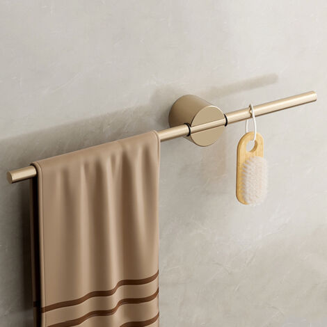 Dtekgaz - Handtuchhalter Aus Aluminium, Minimalistisch, Leicht, Luxuriös, Einreihig (gold, 50 Cm)
