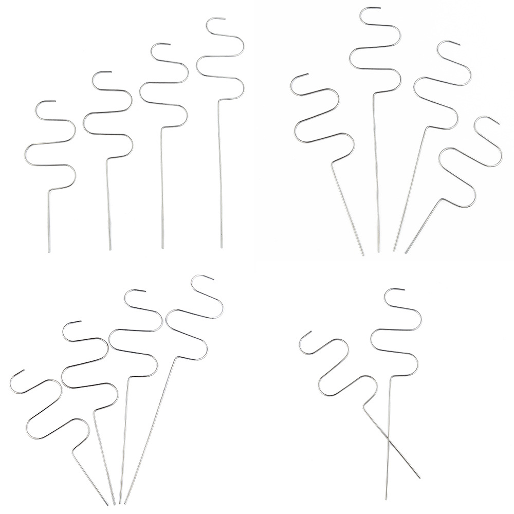Dtekgaz - Rankhilfe Für Zimmerpflanzen, 30 Cm, 4er-set, Silber – Für Monstera, Efeu, Kletterpflanzen Und Andere Kletterpflanzen, Dezentes Design, Metallstiel, Vertikales Wachstum