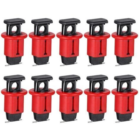 Dtekgaz - Packung Mit 10 Miniatur-leistungsschaltern Zur Elektrischen Trennung, Rot, Miniatur-leistungsschalter