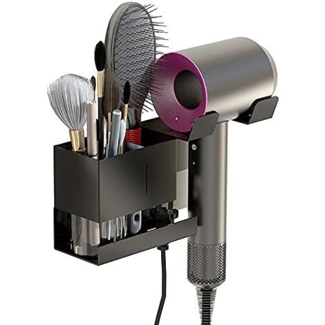 Dtekgaz - Csparcv 12,7 X 10 X 6,3 Cm Metall-wandhalterung Für Haartrockner – Für Haartrockner – Für Dyson Supersonic Haartrockner – Universal – Schwarz