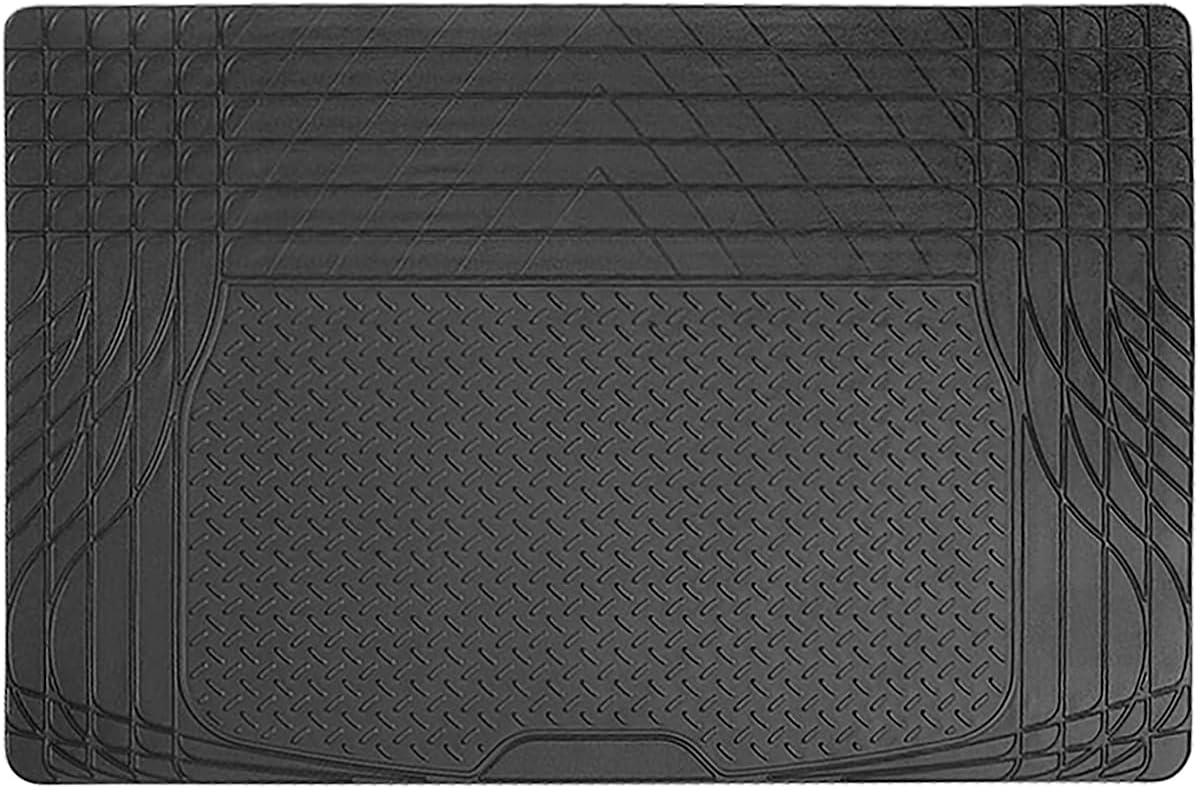 Schwarze Gummi-kofferraummatte – Zum Schutz Ihres Fahrzeugteppichs – 120 X 80 Cm – Passend Für Alle Fahrzeuge – Individuell Zuschneidbar