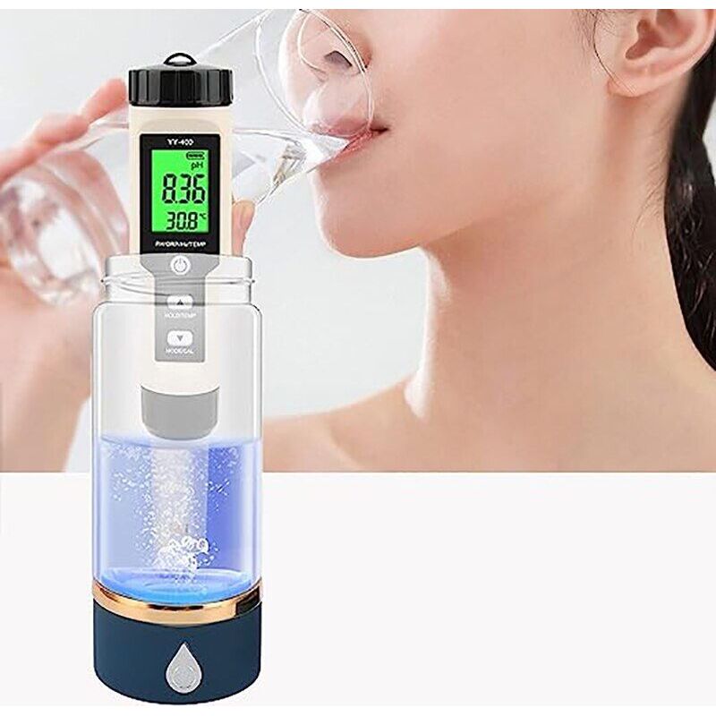 4-in-1-wasserqualitätstester, Ph-wert/orp/wasserstoffgehalt/temperatur, Schutzart Ip67, Abs-material, Schwarz/weiß