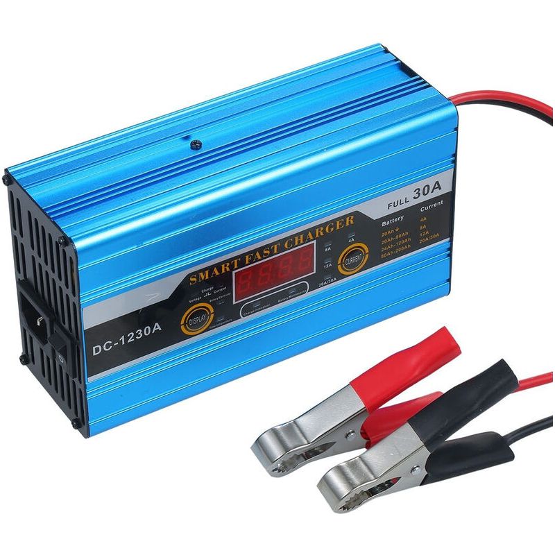 12v 30a Schnellladegerät – Digitales Lcd-display – Überlastungsschutz – Effizientes Laden Von Autobatterien