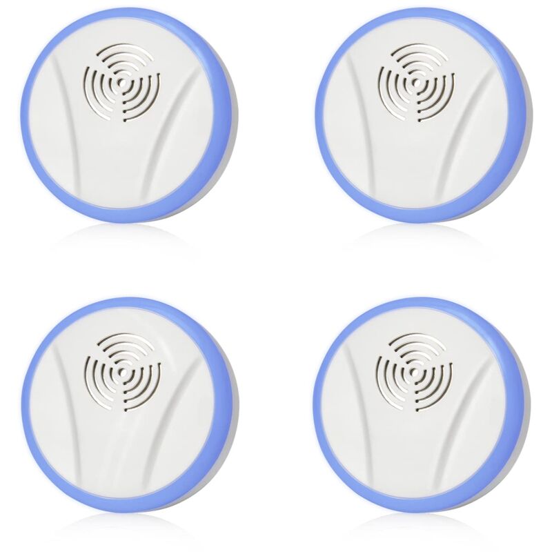 Ultraschall-mückenabwehrgerät, 4er-pack, Elektronisches Ultraschall-insekten- Und Nagetierabwehrgerät Für Mäuse, Mücken, Kakerlaken, Spinnen Und Fliegen (npterbl)