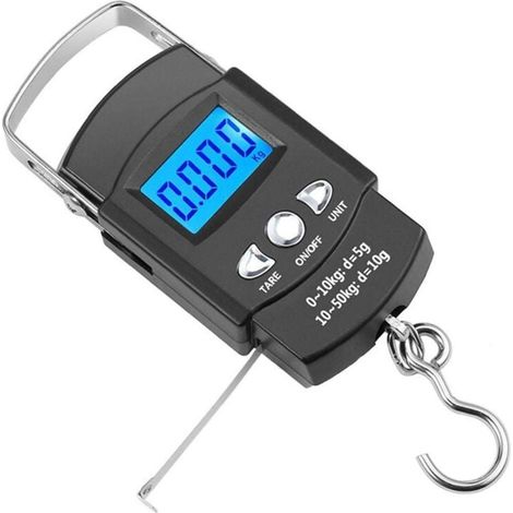Gepäckwaage, Elektronische Hängewaage 50 Kg, Tragbare Digitale Reisekofferwaage