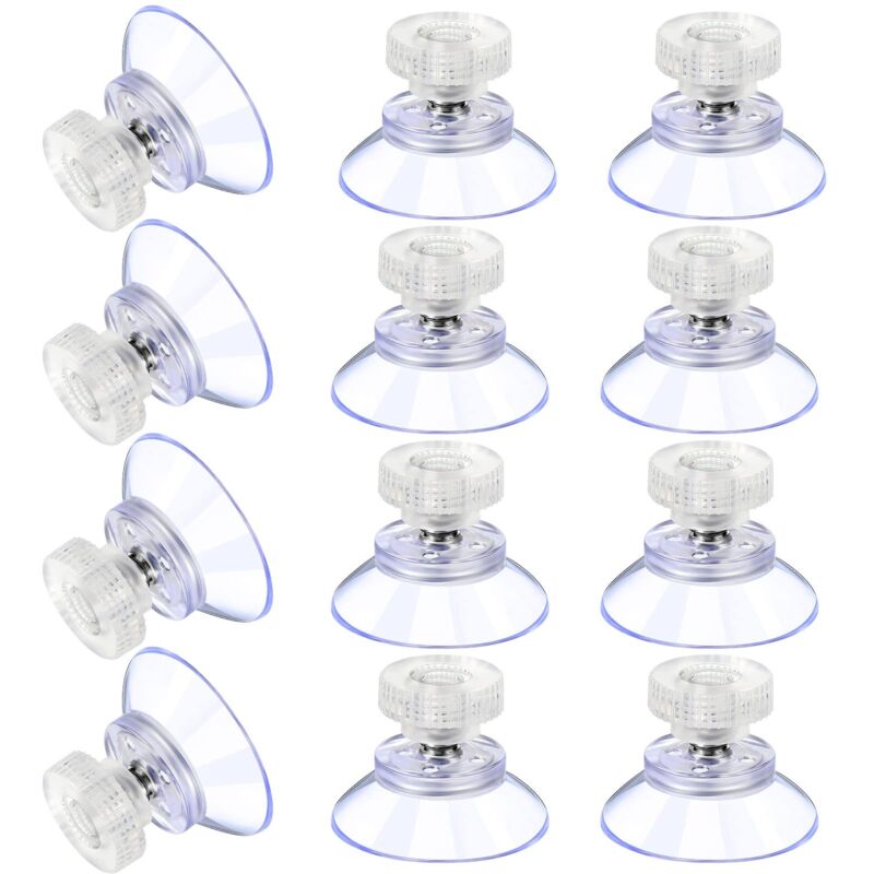 Packung Mit 12 Transparenten Pvc-saugnäpfen – Hohe Maximale Tragkraft – Einfache Montage Auf Glatten Oberflächen – Zum Sicheren Befestigen Von Gegenständen – 25m5-6