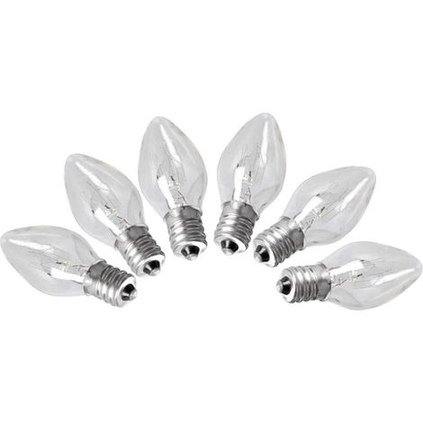 Set Mit 6 Himalaya-salzlampenbirnen E12, 15 Watt Für Schlafzimmerbeleuchtung, 220–240 V, Npterbl