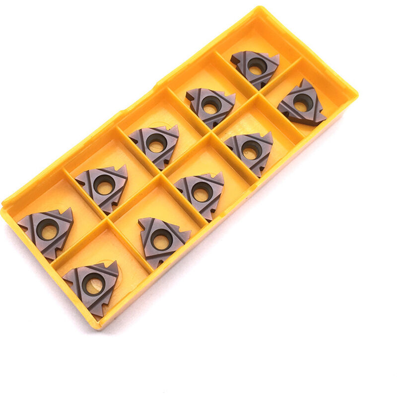 Satz Mit 10 Hartmetall-wendeschneidplatten 16ir Ag60 Vp15tf – Cnc-drehwerkzeuge Mit Aufbewahrungsbox Für Die Vor- Und Fertigbearbeitung Von Stahl