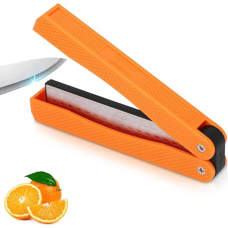 Tragbarer Diamantmesserschärfer, Klappmesserschärfer, Diamantschärfer, Schärfen Von Klappmessern (orange)