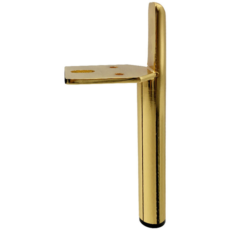 4er-set Goldfarbene Metall-möbelfüße, 18 Cm – Hochwertiges Eisen – Hohe Belastbarkeit – Gummifüße Zum Schutz Des Bodens