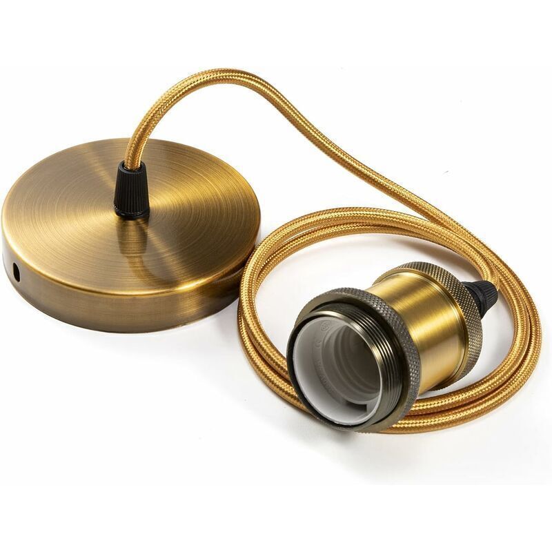Retro-pendelleuchte Mit Goldener Patina