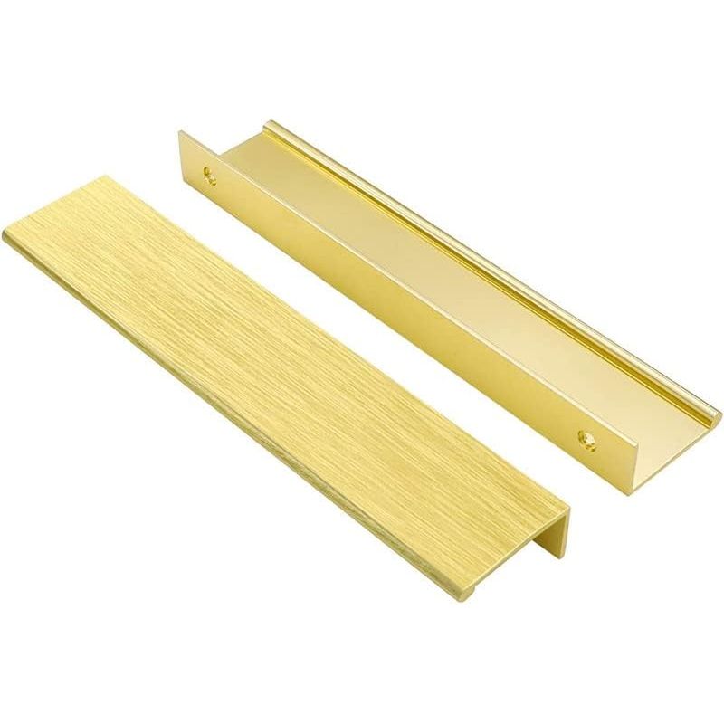 (gold) Set Mit 10 Goldenen Griffen, Goldene Möbelgriffe – Unsichtbare Griffe, Goldene Küchenschrankgriffe, Goldene Möbelgriffe Aus Aluminiumlegierung, 160 Mm Lochabstand