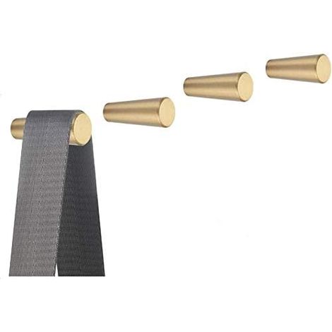 Wandhaken Aus Gebürstetem Messing, 45 Mm X 15 Mm, Goldene Handtuch- Und Kleiderhaken Für Badezimmer, Garderobe, Handtuchhalter (konisch, 4 Stück)