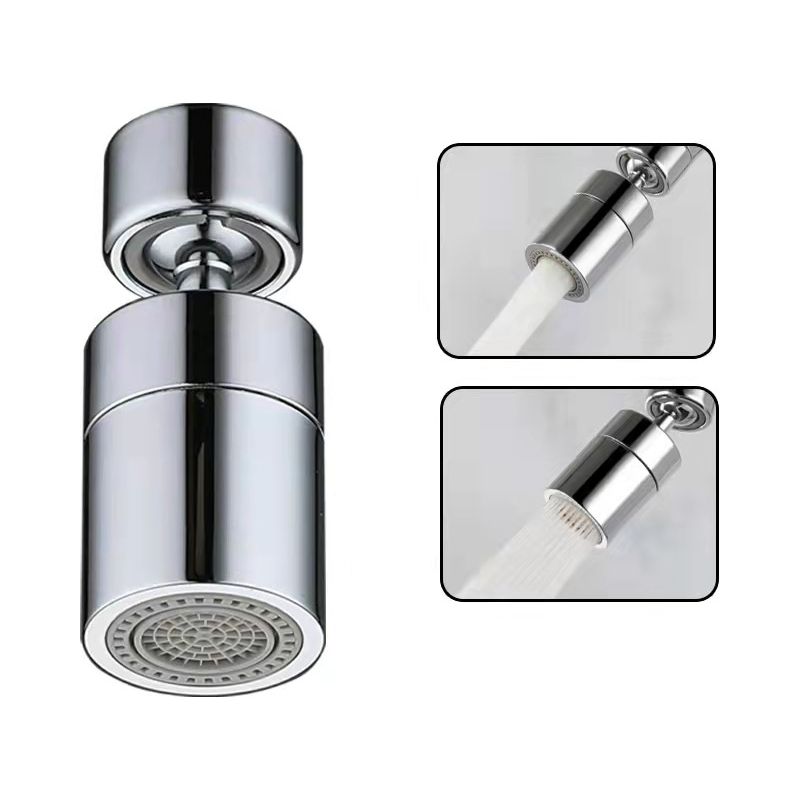 Silberner Strahlregler Für Wasserhähne – 360° Drehbar – 2 Strahlreglermodi – 30 % Bis 70 % Wasserersparnis – Kompatibel Mit M22/m24