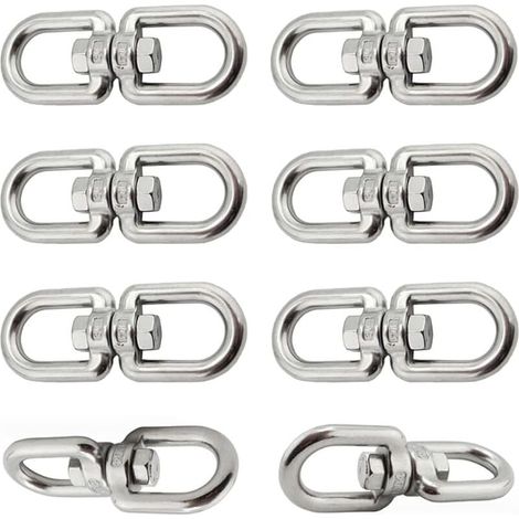 Stück M6 Doppelgelenk-drehhaken, Drehringe Aus Edelstahl 304, Hängehaken Für Schaukeln, Hängesessel, Sandsäcke, Seile, Ketten