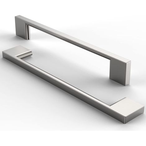 Möbelgriffe Aus Gebürstetem Edelstahl – 5-teiliges Set Für Schubladen, Schränke Und Küchen (silber, 160 Mm Lochabstand)