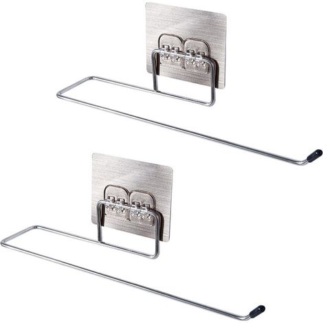 Set Mit 2 Papierhandtuchrollenhaltern, Aus Besonders Widerstandsfähigem Edelstahl, Silberfarben