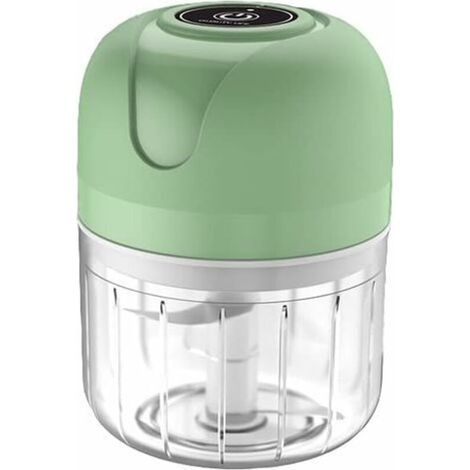 Elektrischer Fleischwolf, Mini-zerkleinerer, 250 Ml, Elektrischer Küchenzerkleinerer Mit Usb-ladegerät, Zwiebelschneider Mit 3 Klingen