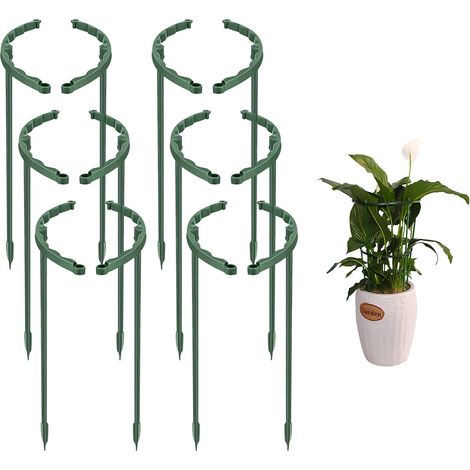 Set Mit 12 Kunststoff-pflanzenstützen Für Rankpflanzen, Halbkreisförmige Pflanzenstützen, Gartenpflanzenstützen Für Blühpflanzen, Rosen, Hortensien