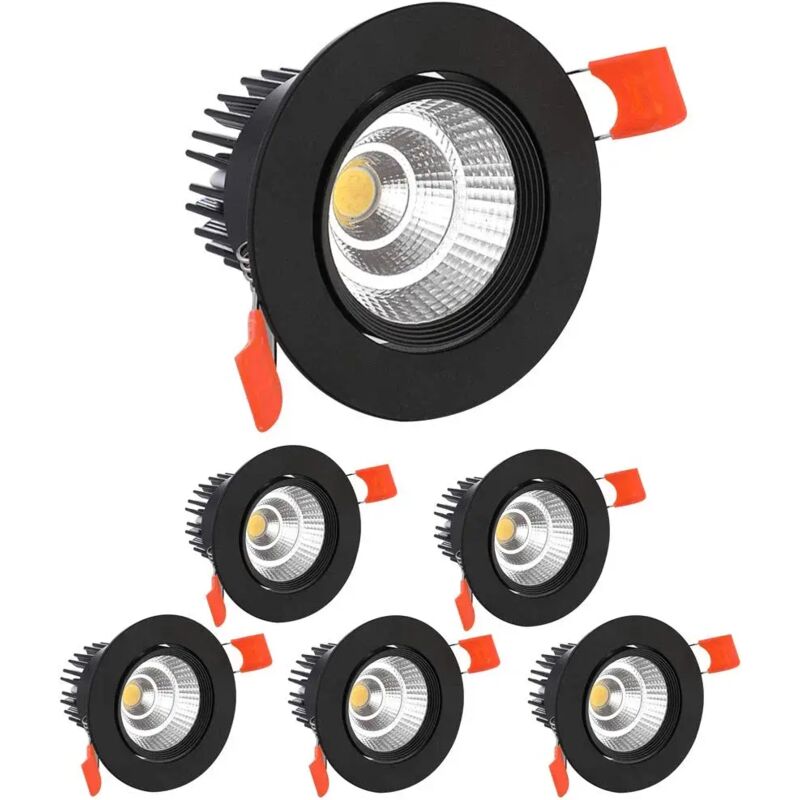 6er-pack Led-einbaustrahler (5 W) – 6000 K Kaltweißes Licht – 500 Lm Helligkeit – Schutzart Ip44 (wasserdicht) Für Bad Und Küche – 220–240 V