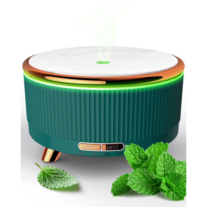 Diffuser Ätherische Öle, 500ml Ultrasonic Duftöl Aroma Öle Diffuser, Air Diffuser Humidifier For Bedroom Mit 7 Colours Led Ätherische Öle, 500ml Duftöl Aroma Öle Diffuser