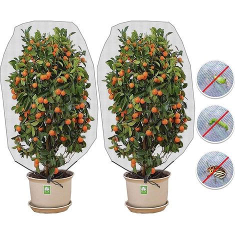 Obstbaumnetz, Insektenschutznetz, Set Mit 2 Pflanzenschutznetzen Mit Kordelzug (1 X 1,5 M)