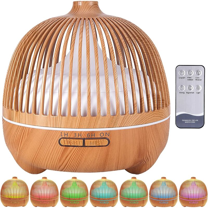 Ätherisches Öl-diffusor, 550 Ml Ultraschall-luftbefeuchter Mit 7-farbiger Led-beleuchtung, Elektrischer Aromatherapie-diffusor, Superleise, Für Zuhause, Büro, Schlafzimmer Und Spa