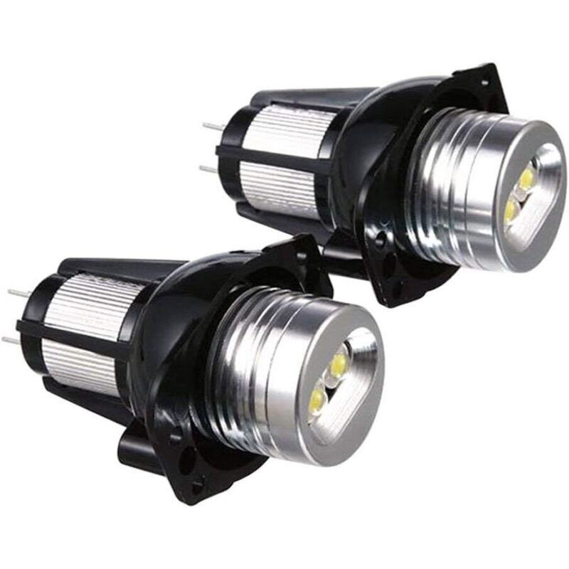 Stück E90 Halo Ring Led-leuchte 6w Positionsleuchte Xenonweiß, Autoscheinwerfer Blinker Bremslicht Rückfahrlicht (schwarz)