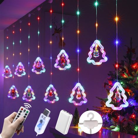 Led-weihnachtsbeleuchtung, 3 M Lange Led-weihnachtsbeleuchtung Mit Usb-anschluss Und Haken, Weihnachtsbeleuchtung Für Fenster, Funkelnde Lichter Für Vorhänge Im Innenbereich