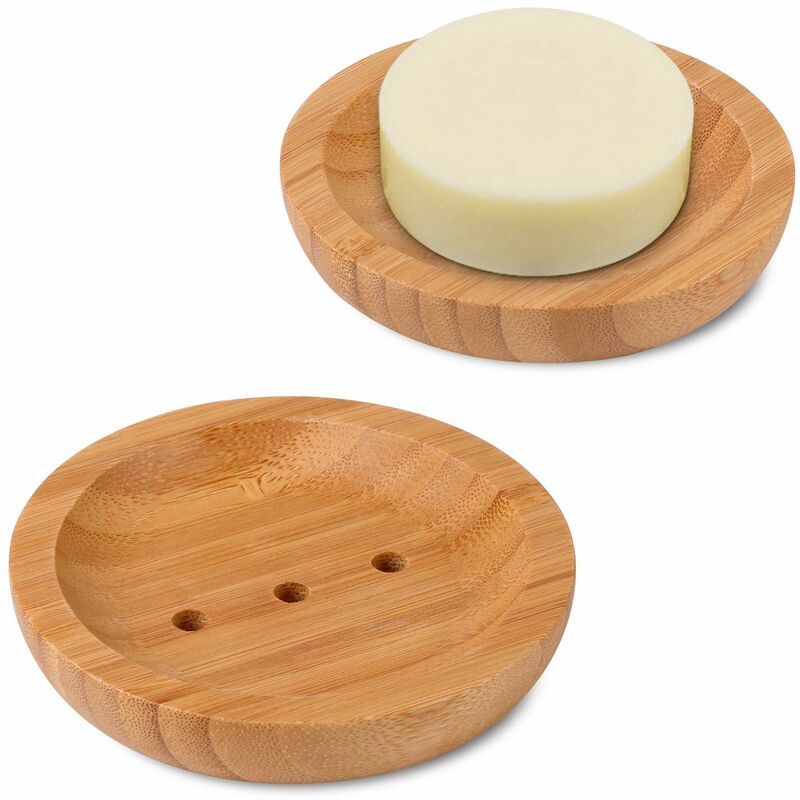 Stück Seifenschale Aus Natürlichem Bambusholz, Seifenbox Für Küche, Bad, Schwamm, Seife Usw.